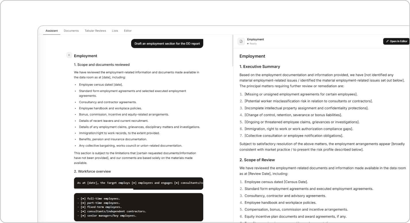 Assistant interface